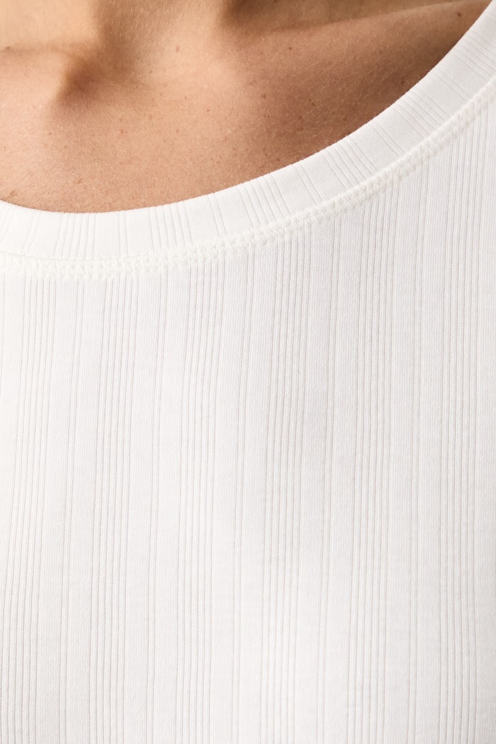 Longsleeve damski bawełniany Marc O'Polo biały 5000012245