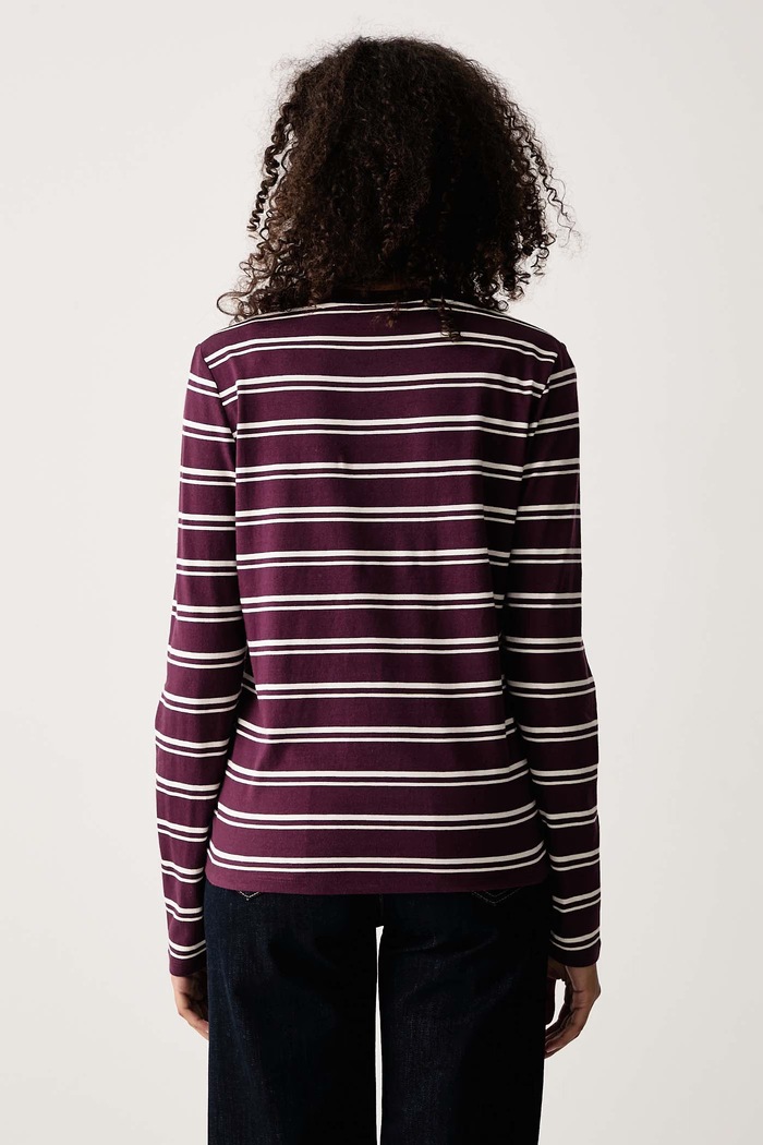 Odzież Marc O'Polo Longsleeve damski bawełniany 5000012107 bordowy