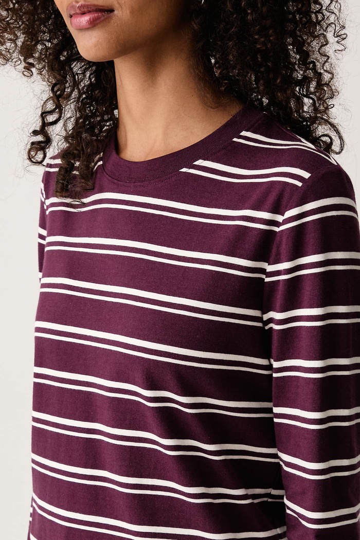 Longsleeve damski bawełniany Marc O'Polo bordowy 5000012107