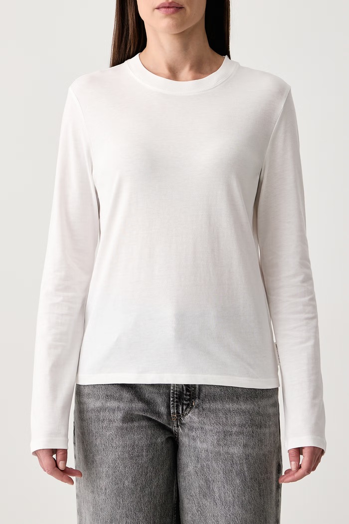 Longsleeve damski bawełniany Marc O'Polo 5000012104 beżowy