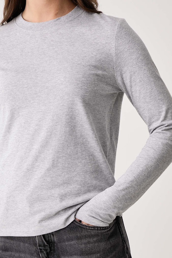 Longsleeve damski bawełniany Marc O'Polo 5000012104 szary