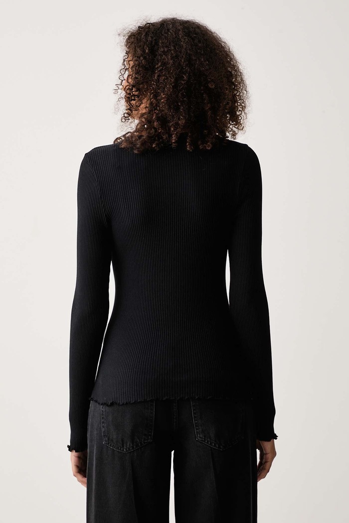 Odzież Marc O'Polo Longsleeve damski bawełniany 5000007068 czarny