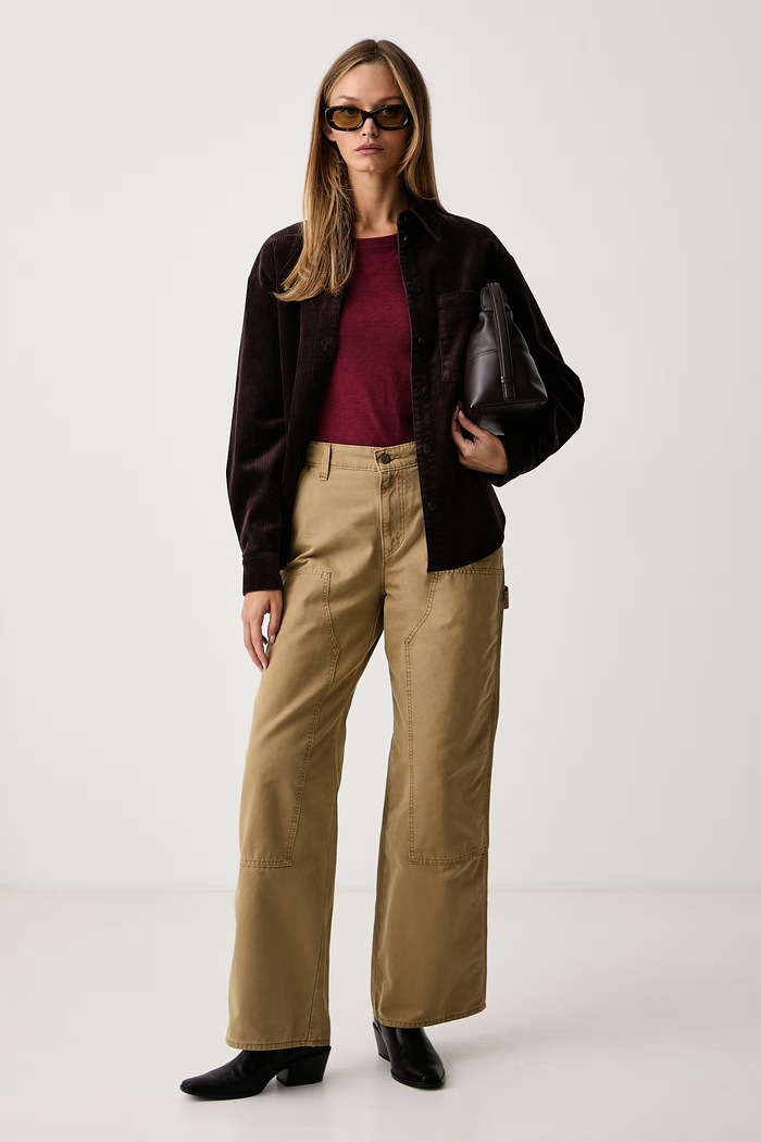Marc O'Polo Longsleeve damski bawełniany 5000007060 bordowy AW26