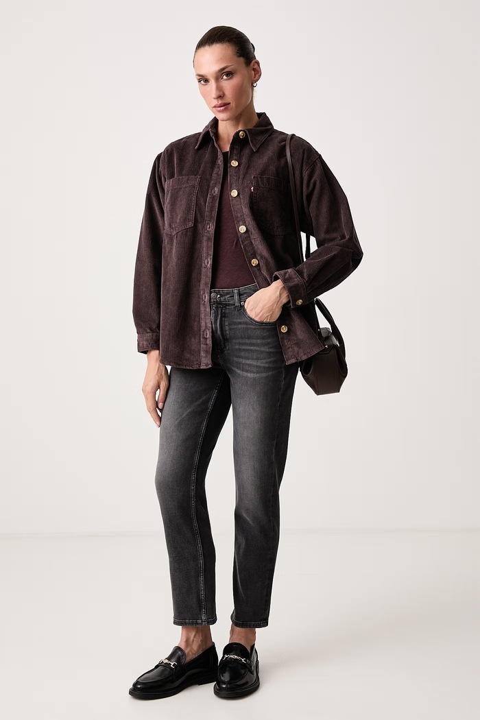 Marc O'Polo Longsleeve damski bawełniany 5000007060 brązowy AW26