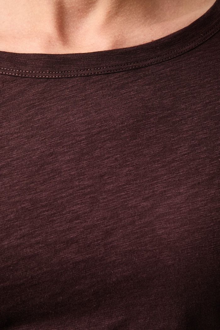 Longsleeve damski bawełniany Marc O'Polo brązowy 5000007060
