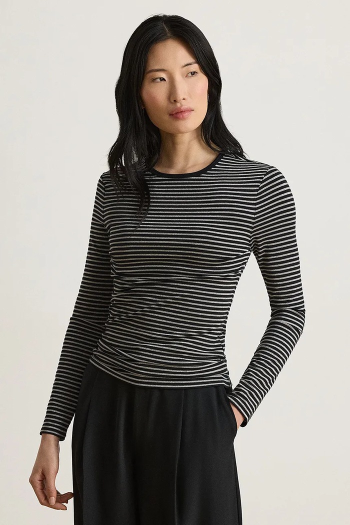 Lauren Ralph Lauren Longsleeve damski z bawełną czarny 200B27398