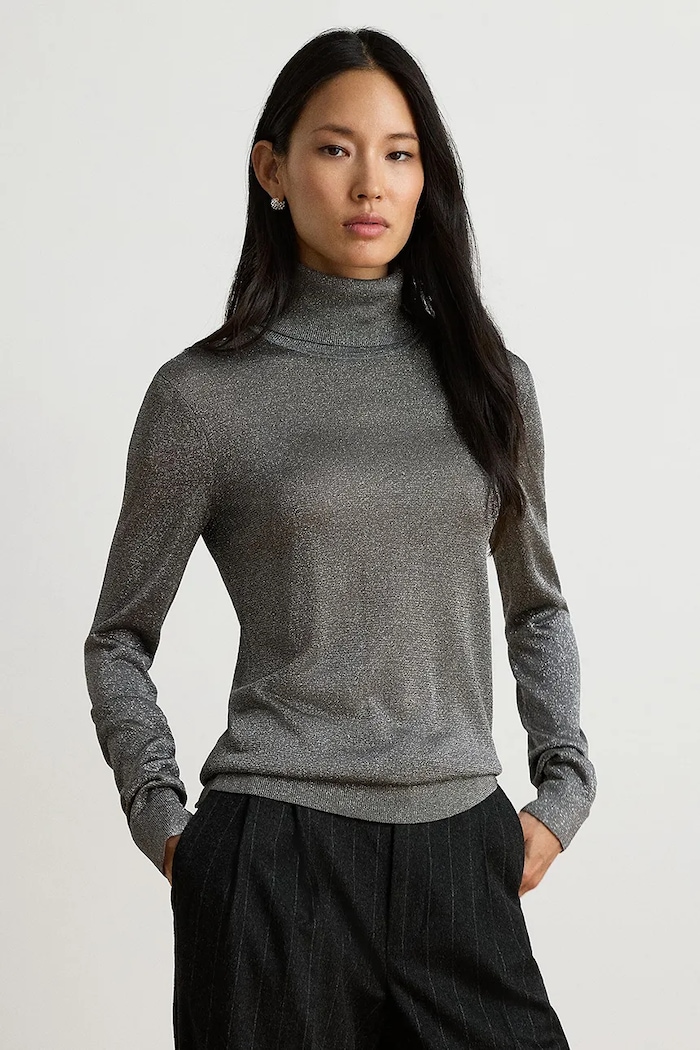 Lauren Ralph Lauren Hosszúujjú női viszkóz fekete 200B33888