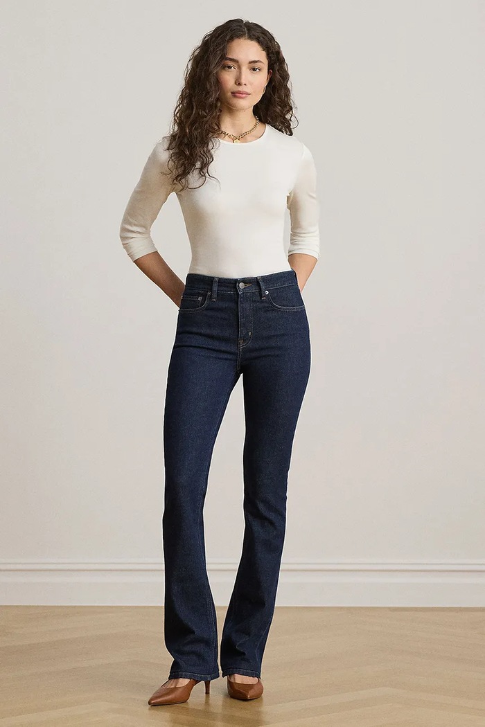 Odzież Lauren Ralph Lauren Longsleeve damski z bawełną 200680399 biały
