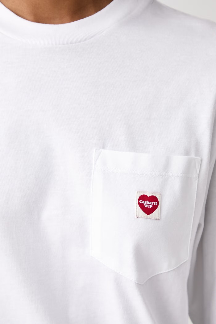 Carhartt WIP T-shirt da donna in cotone Pocket Small Heart T-Shirt I037167