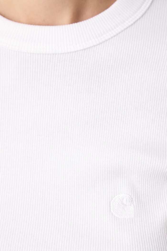 Carhartt WIP Блуза с дълги ръкави дамска от памук с еластан Philipa T-Shirt I037165