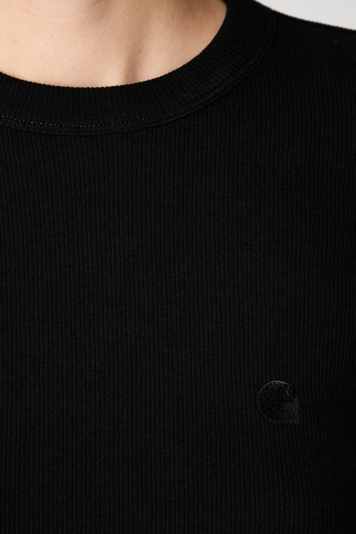 Carhartt WIP Блуза с дълги ръкави дамска от памук с еластан Philipa T-Shirt I037165
