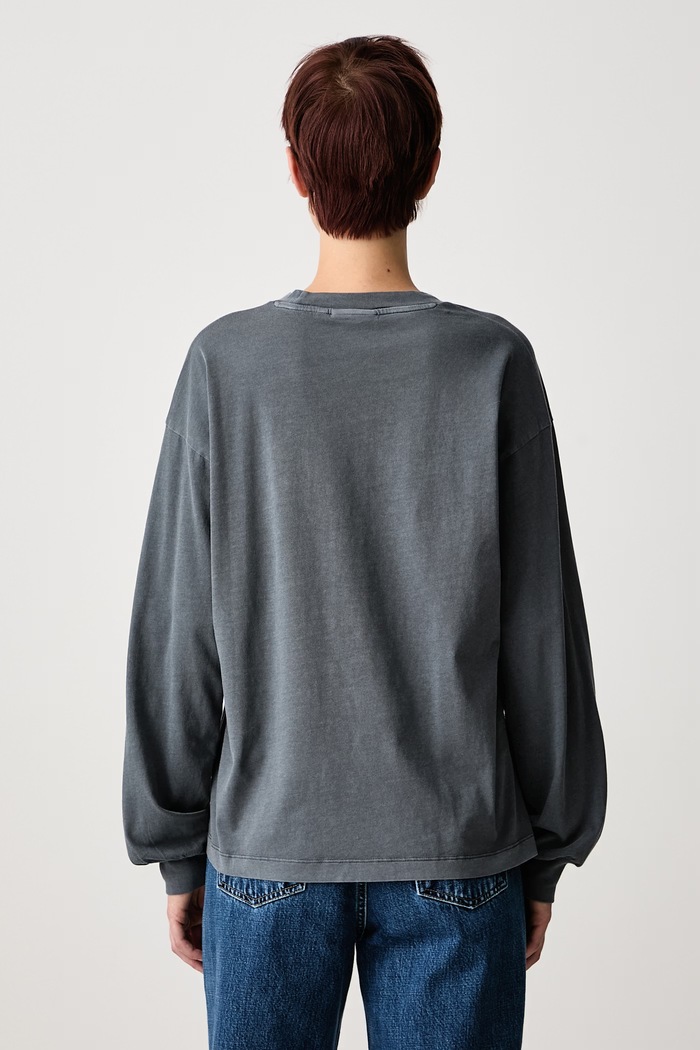 Дрехи Carhartt WIP Блуза с дълги ръкави мъжка от памук Nelson T-Shirt I033052 сив