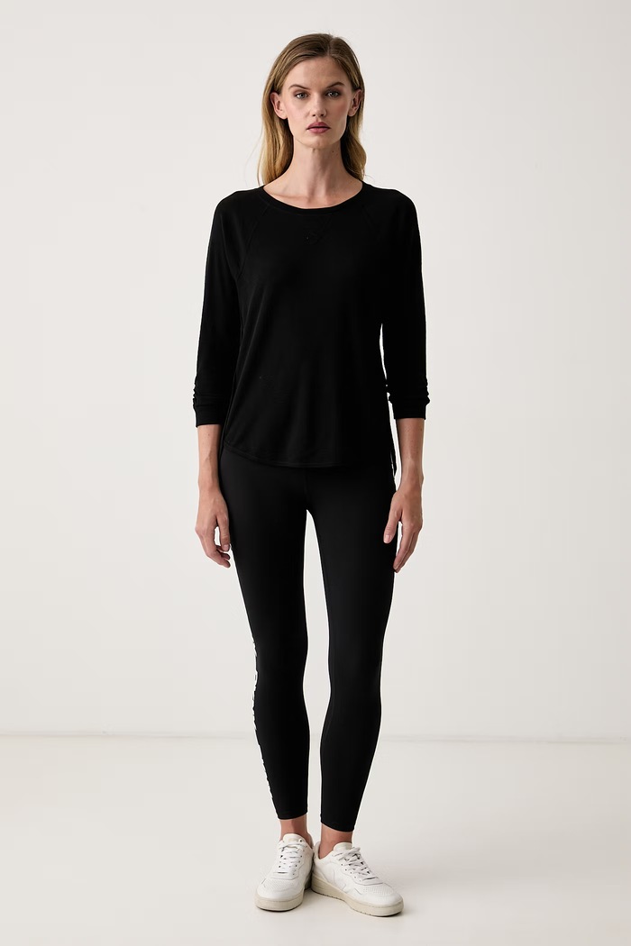 DKNY Longsleeve damski z bawełną DP4T9746 czarny AW26