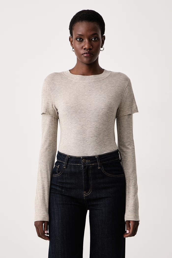 Max&Co. Longsleeve damski z wełną GALA szary 2626976013200
