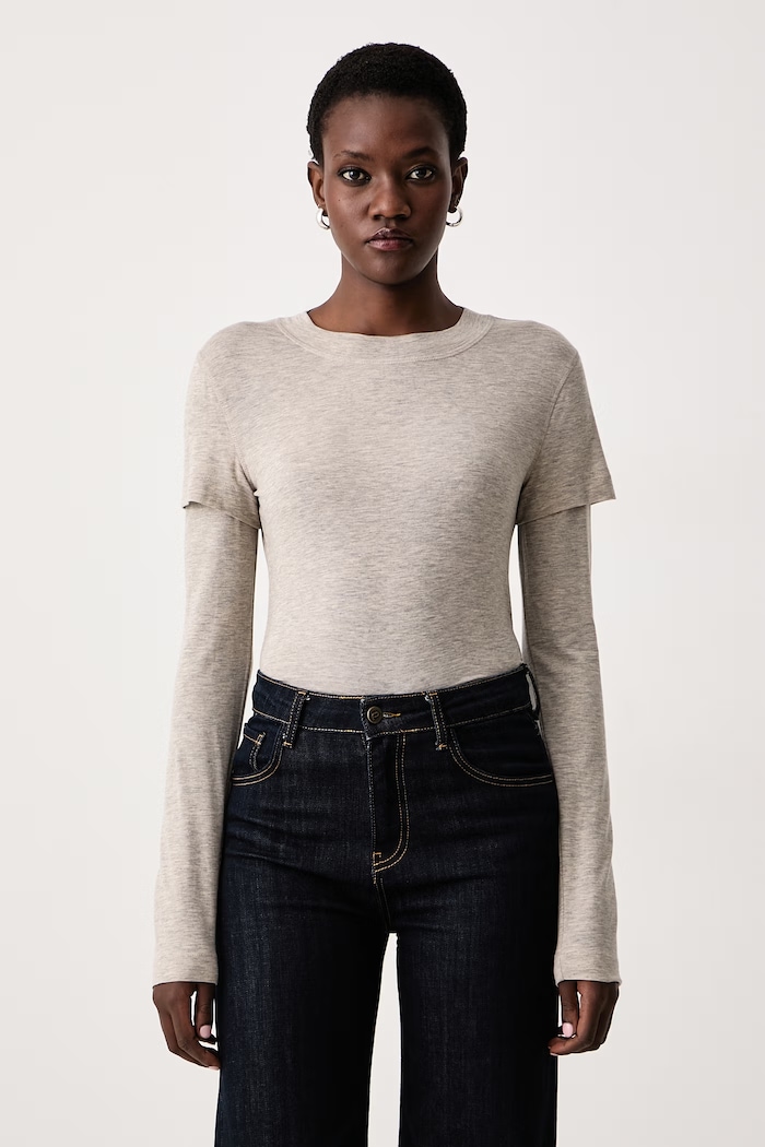 Max&Co. Longsleeve damski z wełną GALA szary 2626976013200