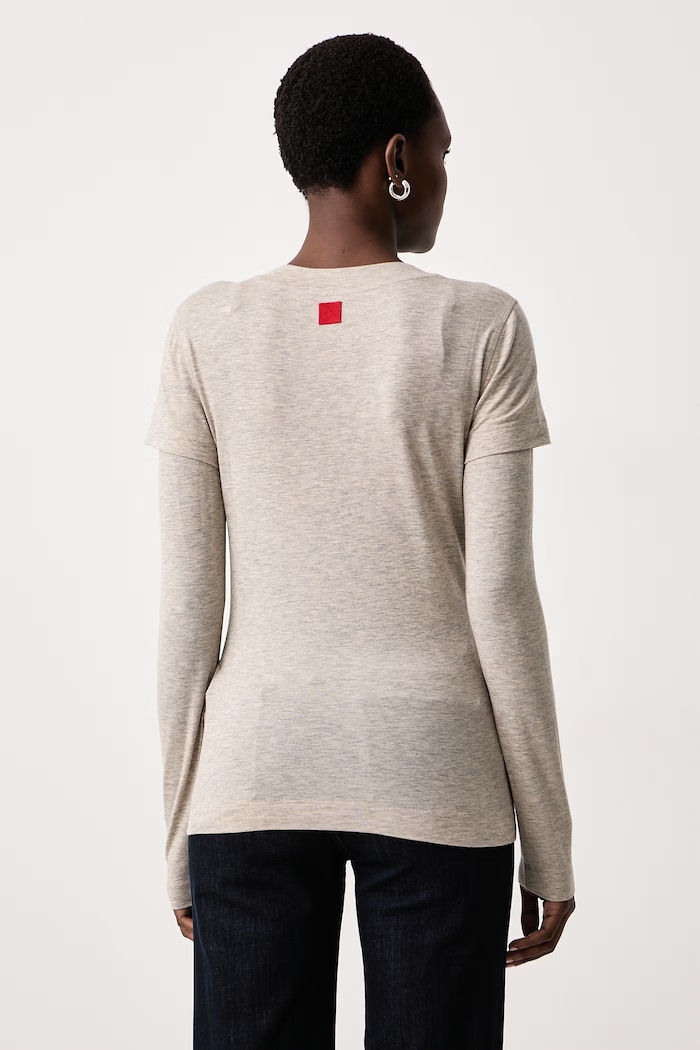 Odzież Max&Co. Longsleeve damski z wełną GALA 2626976013200 szary