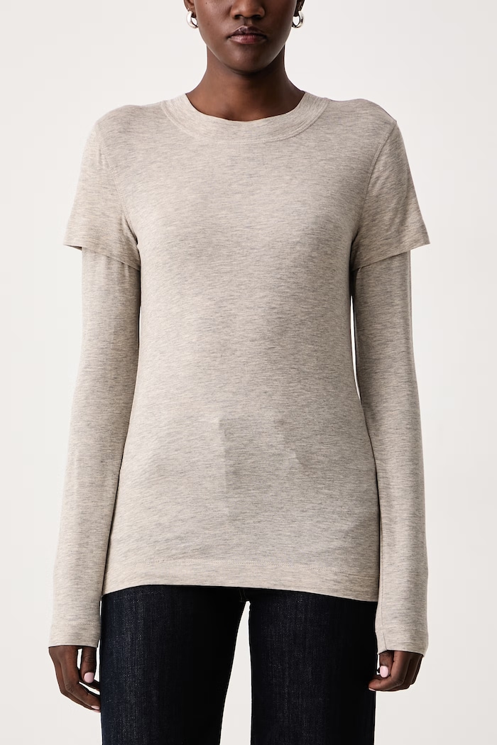 Longsleeve damski z wełną GALA Max&Co. 2626976013200 szary