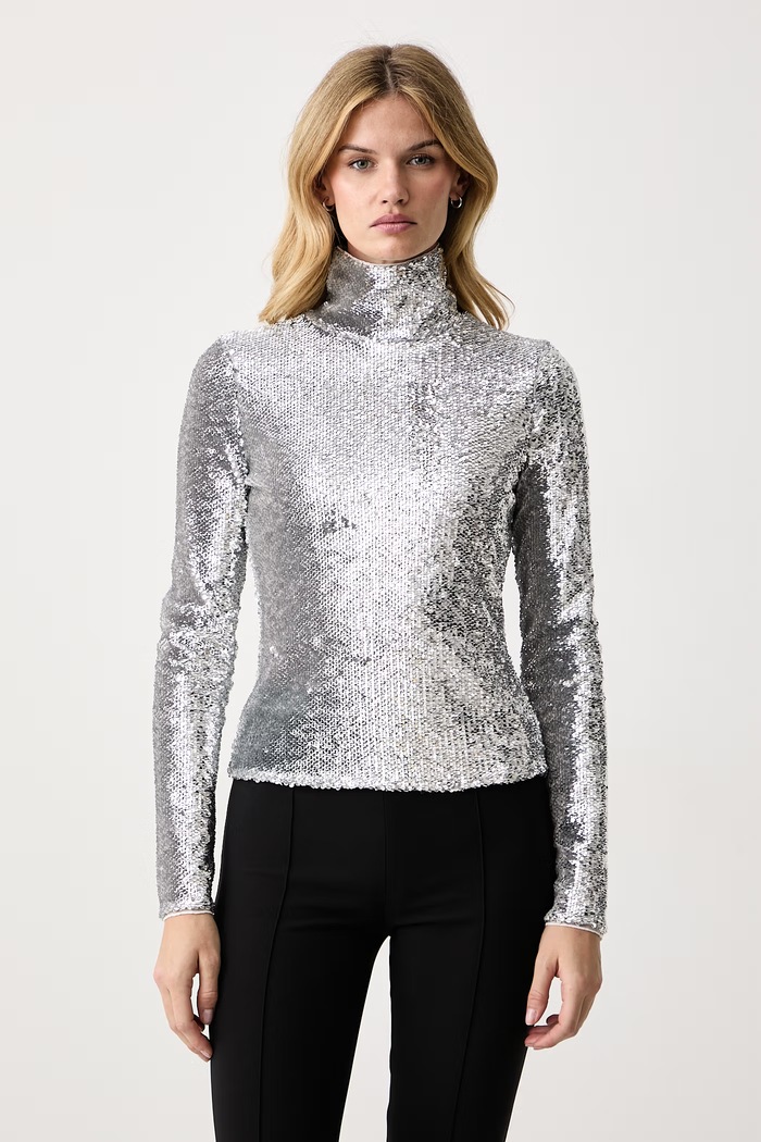 Patrizia Pepe Bluzka damska srebrny 2M0049.J0090