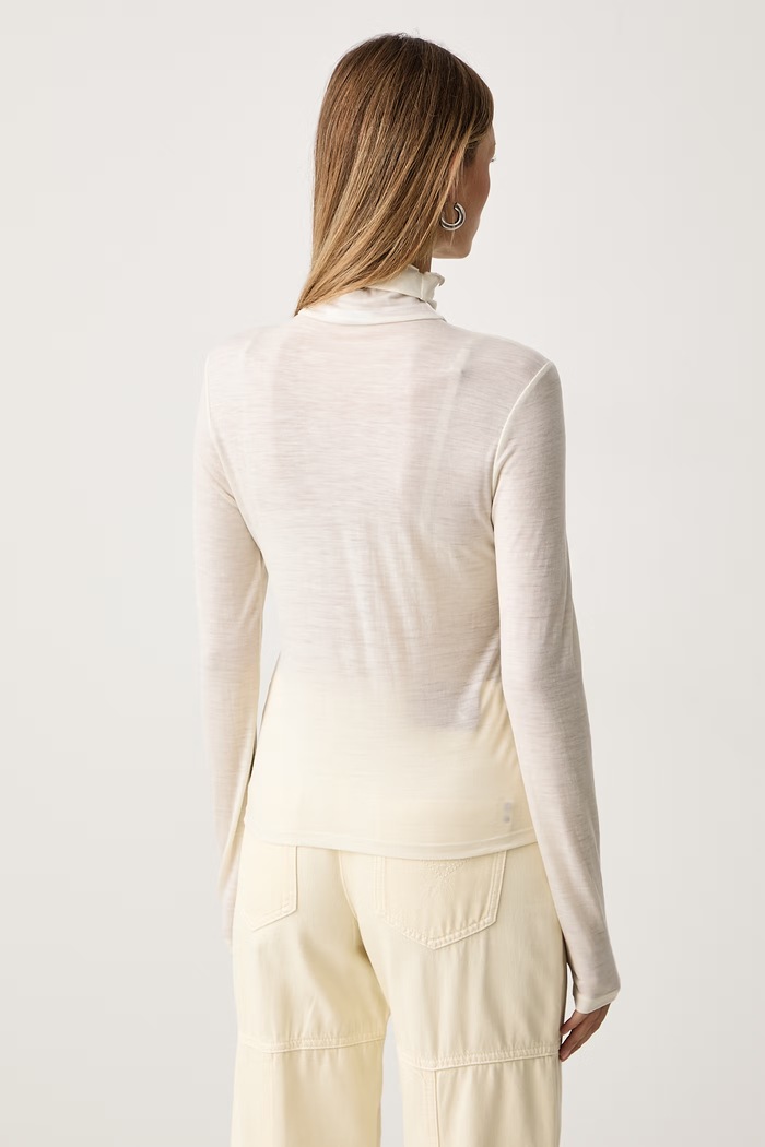 Odzież Patrizia Pepe Longsleeve damski wełniany 2M0014.J0084 beżowy