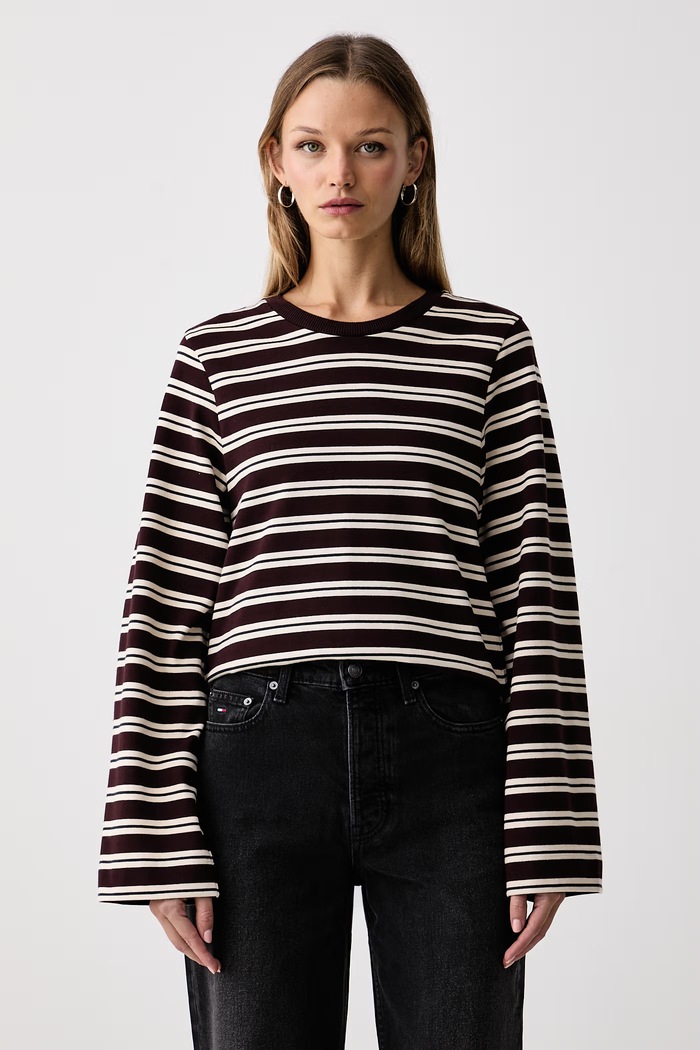 Barbour longsleeve damski bordowy LML0941