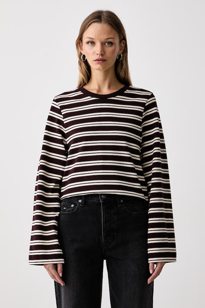 Barbour longsleeve damski bordowy LML0941