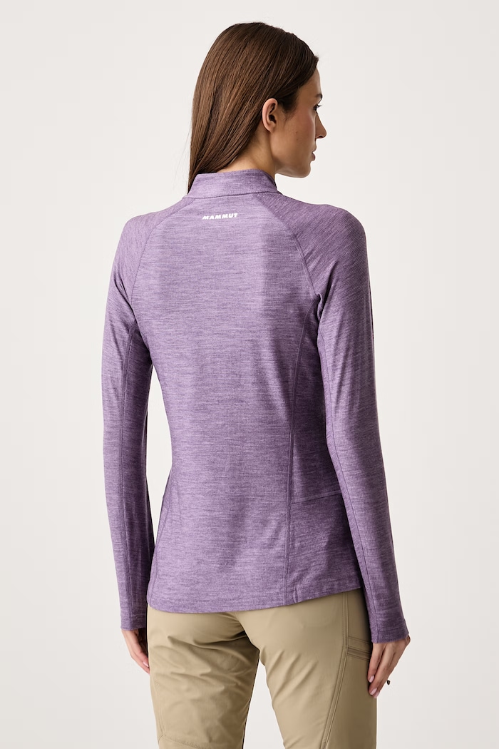 Odzież Mammut Longsleeve sportowy damski z dodatkiem wełny Tree Wool Thermal 1016.02400 fioletowy