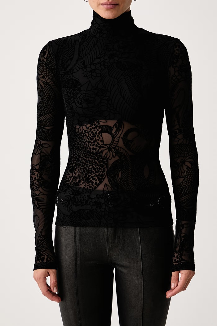 Longsleeve damski Just Cavalli 81PAH617.JS569 czarny