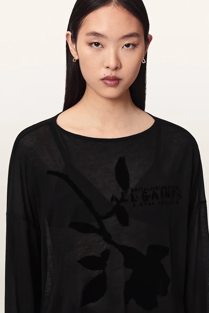 Koszulka damska z modalu ATHEA RITA TEE AllSaints W051JF czarny