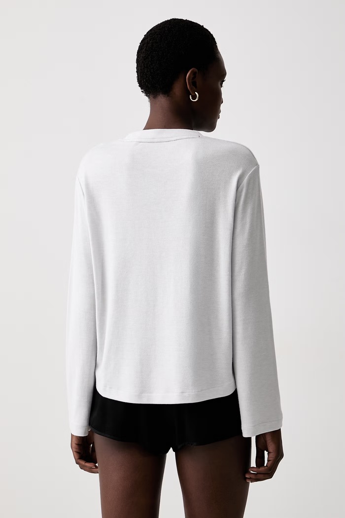 Triumph longsleeve lounge damski z wiskozą 10229194 szary AW26