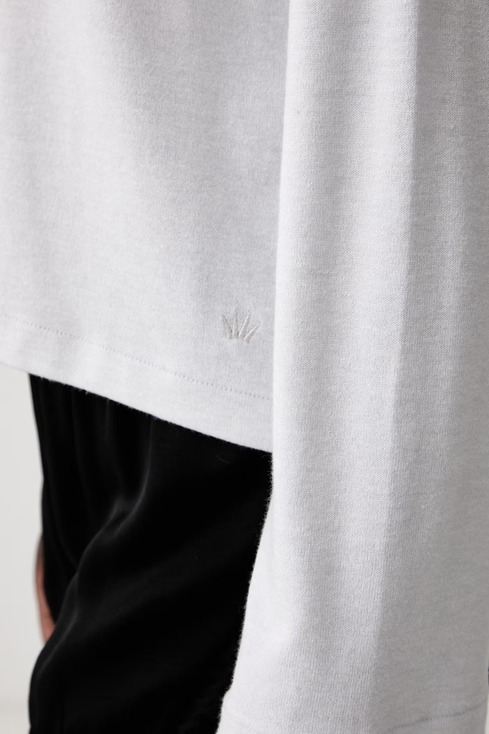 Triumph longsleeve lounge damski z wiskozą szary 10229194