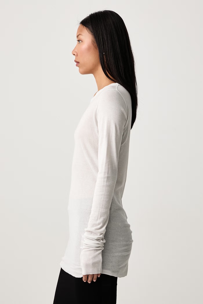 Majica dugih rukava ženska pamučna Basic Rick Owens DRKSHDW DS02F6217.BH bež
