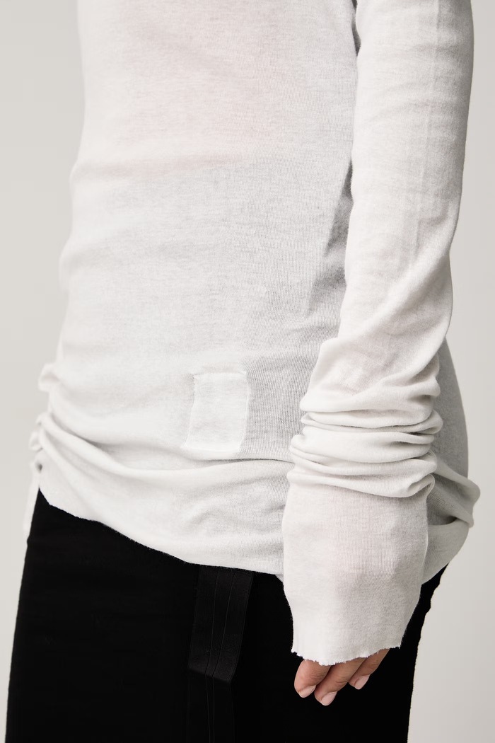 Rick Owens DRKSHDW Majica dugih rukava ženska pamučna Basic DS02F6217.BH