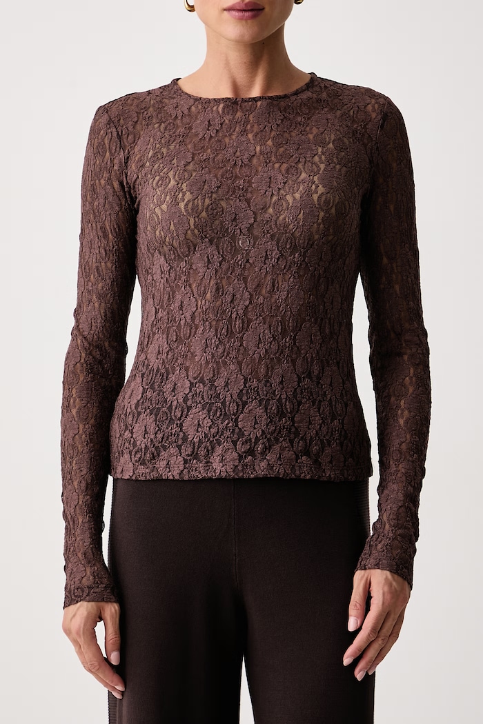 Blúzka dámska čipkovaná Emme by Marella Marella 2625976041200 hnedá