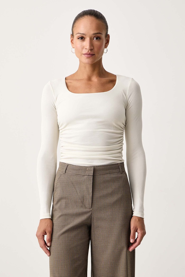 Marella Majica z dolgimi rokavi ženska z viskozo MLLOPUNZIA bež 2623946051200