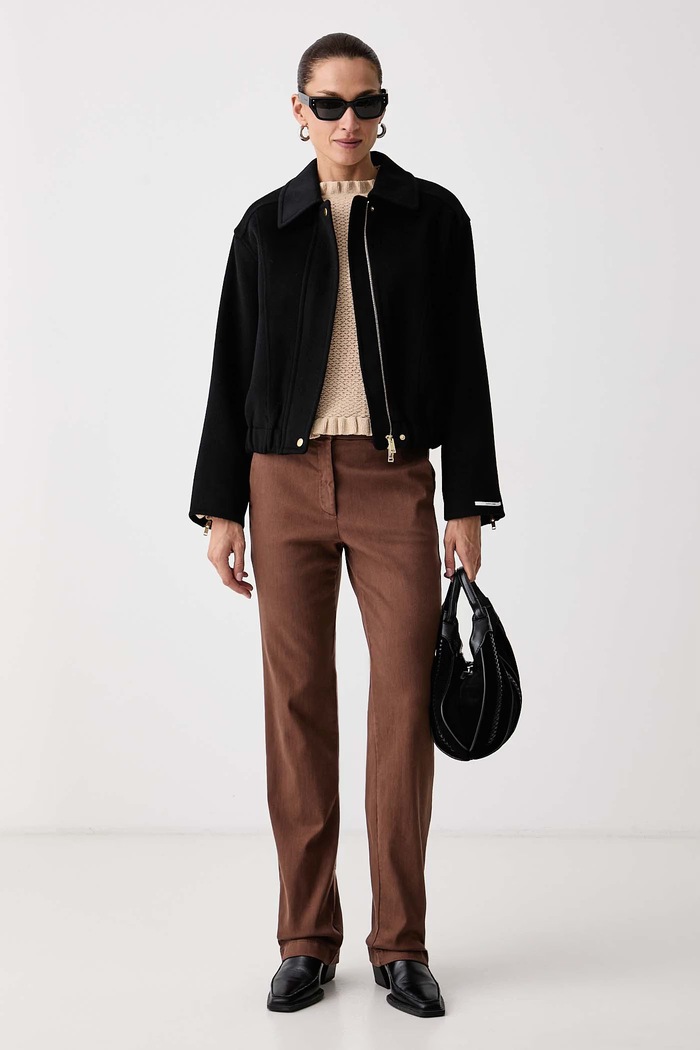 Marella Sweter damski z bawełną MLLMULINO 2623366061200 beżowy AW26