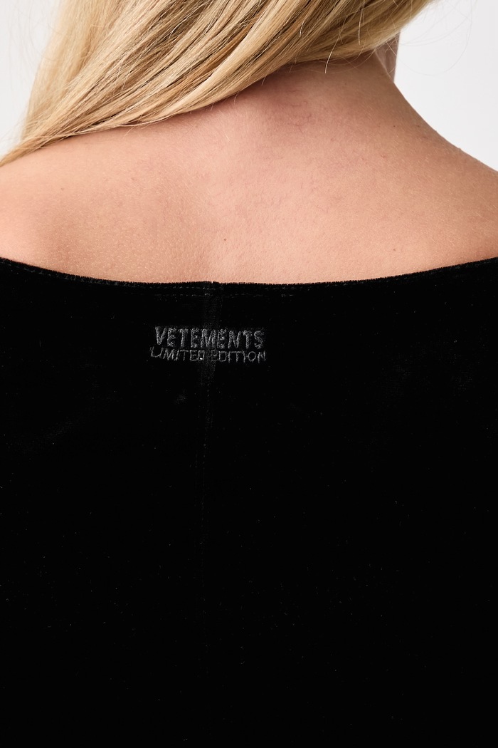 Vetements body damskie welurowe gładkie WH27BO116B
