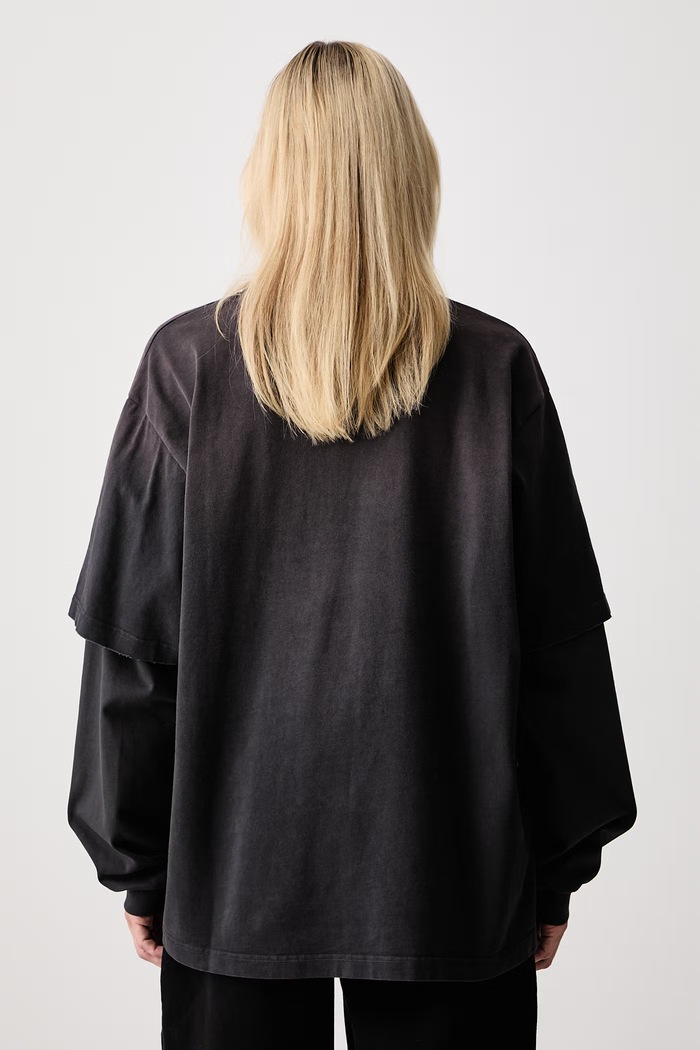 Odzież GANNI longsleeve damski bawełniany A1050044 szary