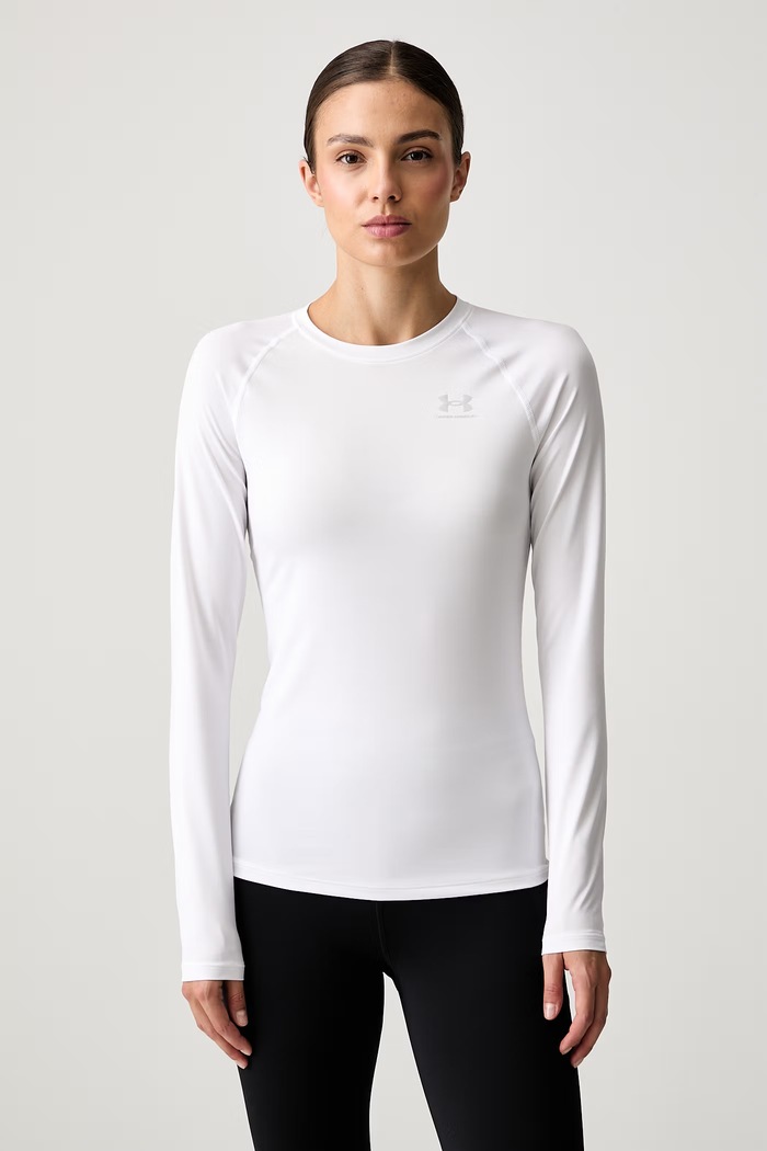 Under Armour longsleeve treningowy damski HG Authentics Comp biały 1365459.101