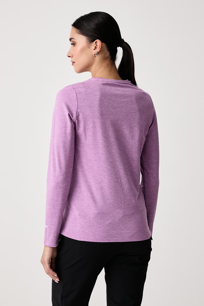 Odzież Jack Wolfskin Longsleeve sportowy damski TRAIL A66366 fioletowy