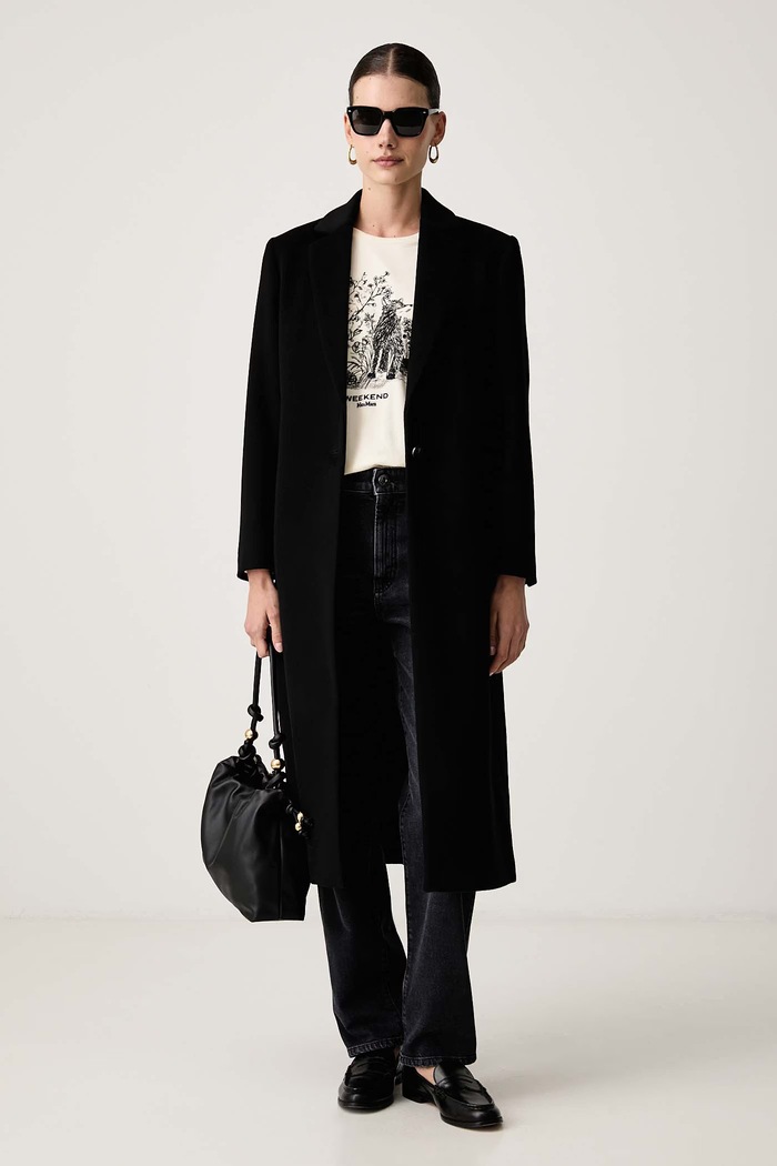 Weekend Max Mara Longsleeve damski bawełniany z elastanem WKDCESTINO 2625946042600 beżowy AW26