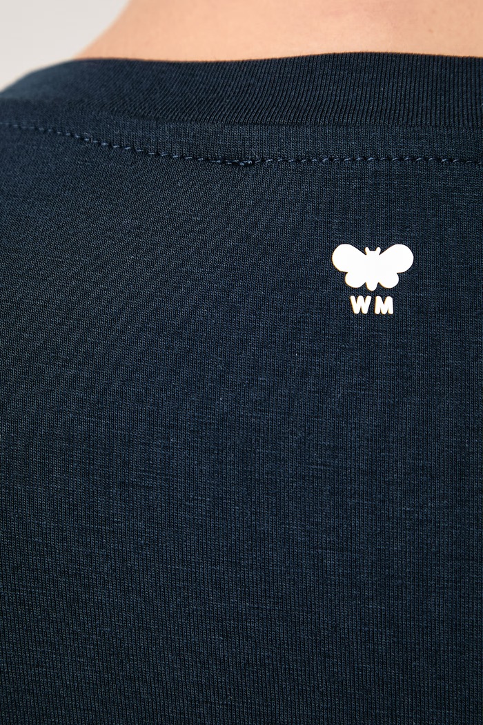 Longsleeve damski z wiskozy WKDMULTIE Weekend Max Mara granatowy 2625946032600