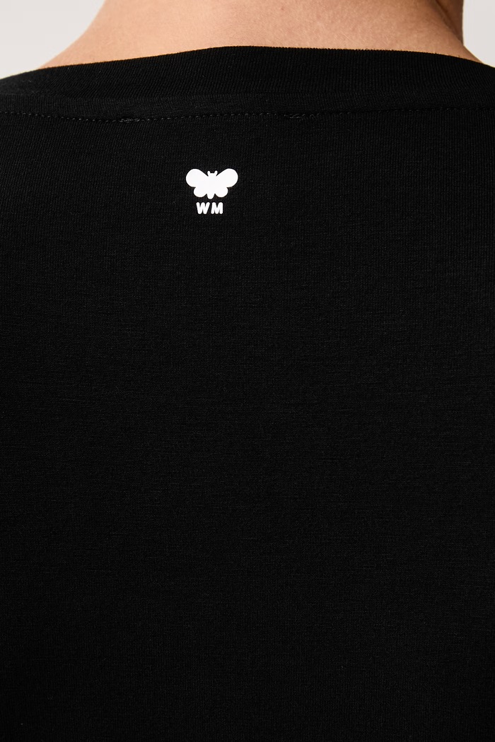 Longsleeve damski z wiskozą WKDMULTIE Weekend Max Mara czarny 2625946032600