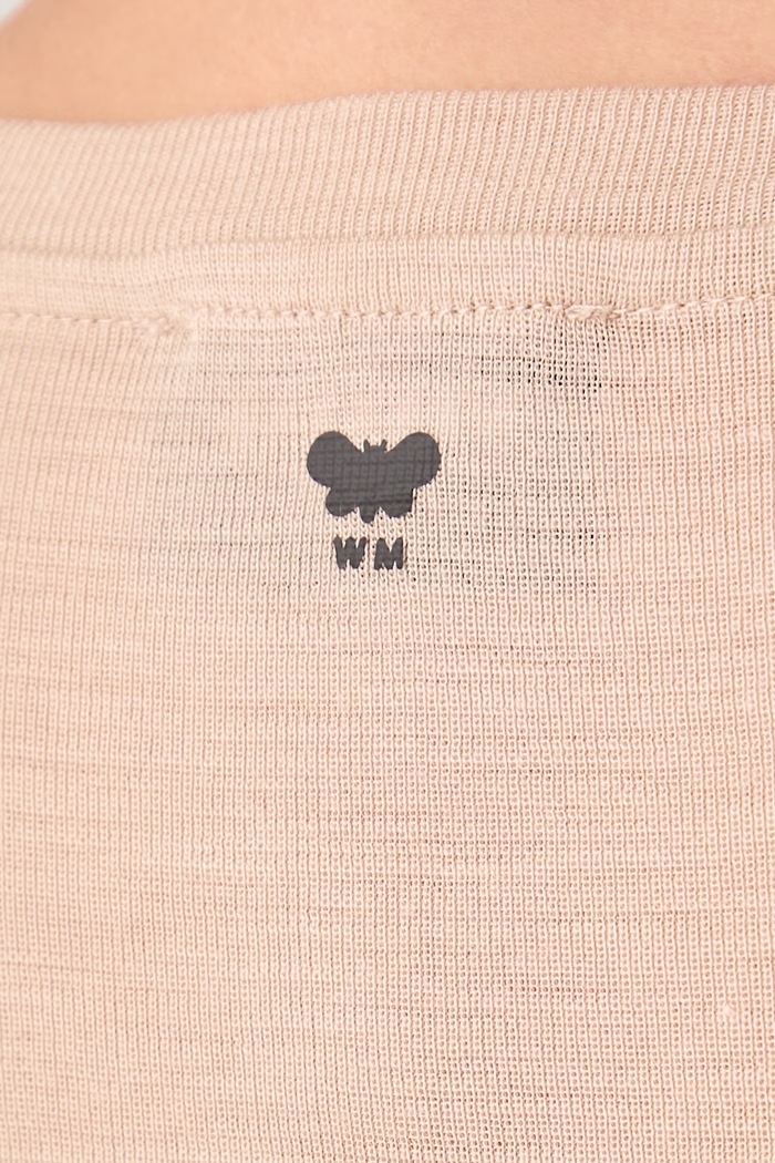 Longsleeve damski z wełną WKDPATTO Weekend Max Mara beżowy 2625946022600