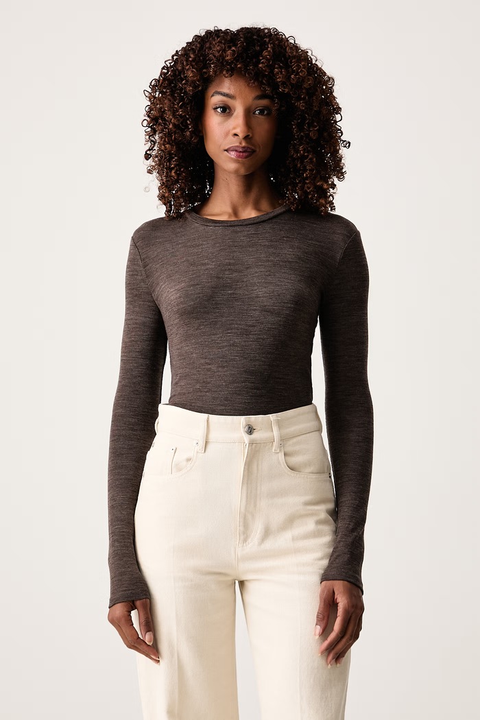 Weekend Max Mara Μακρυμάνικο γυναικείο με μαλλί WKDPATTO καφέ 2625946022600