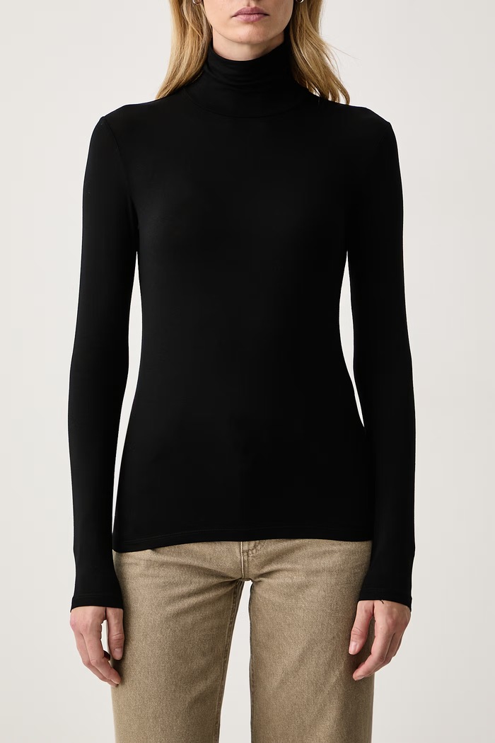 Longsleeve damski z wiskozą WKDMULTIF Weekend Max Mara 2625946012600 czarny