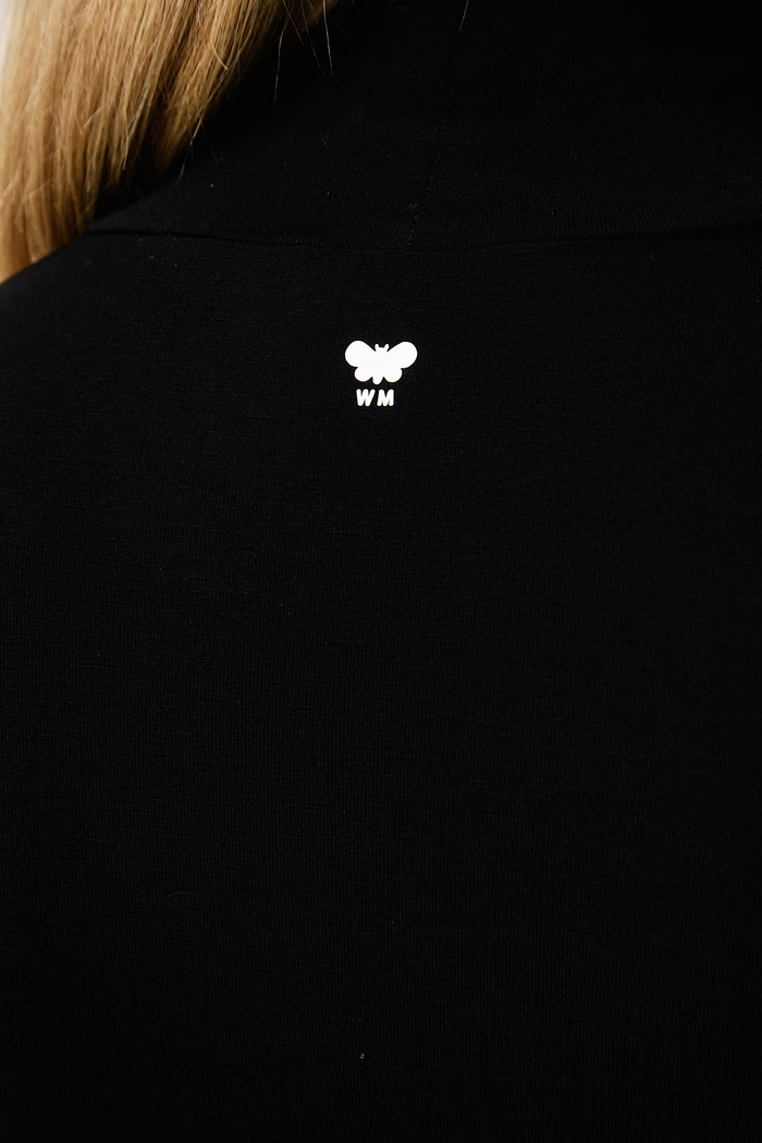 Longsleeve damski z wiskozą WKDMULTIF Weekend Max Mara czarny 2625946012600