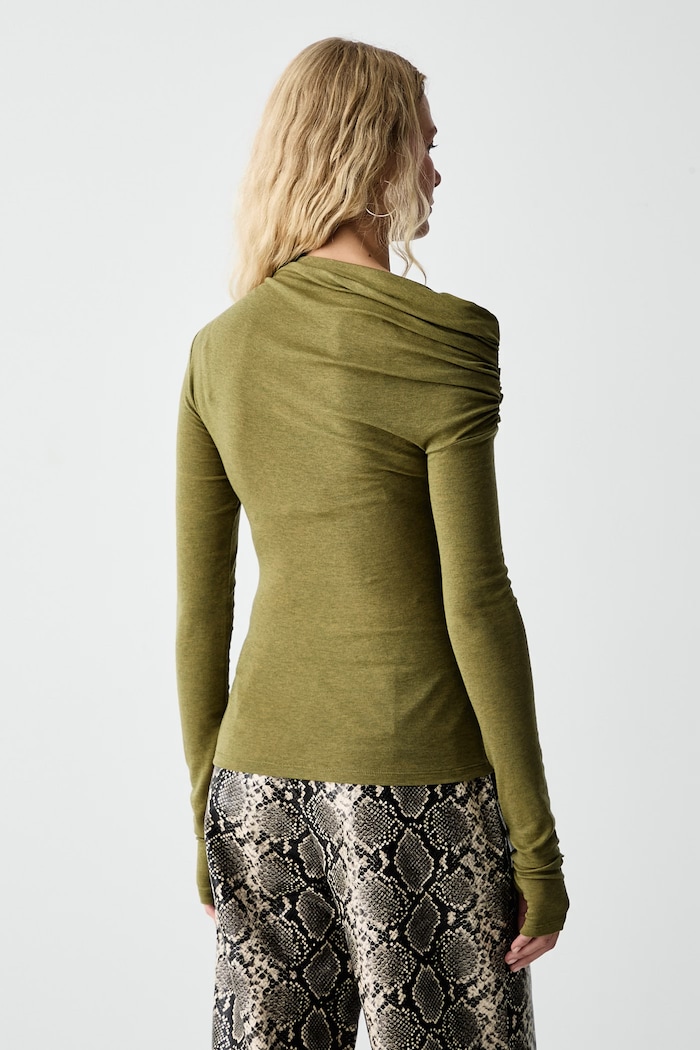 Odzież Miss Sixty Longsleeve damski z dodatkiem wełny 6M3SJ16100 zielony