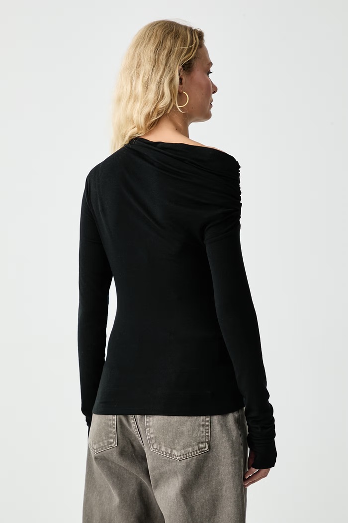 Odzież Miss Sixty Longsleeve damski z dodatkiem wełny 6M3SJ16100 czarny