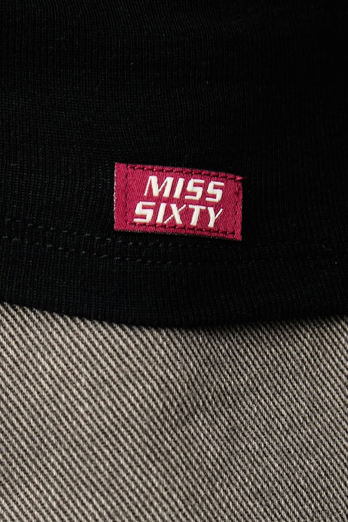 Longsleeve damski z dodatkiem wełny Miss Sixty czarny 6M3SJ16100