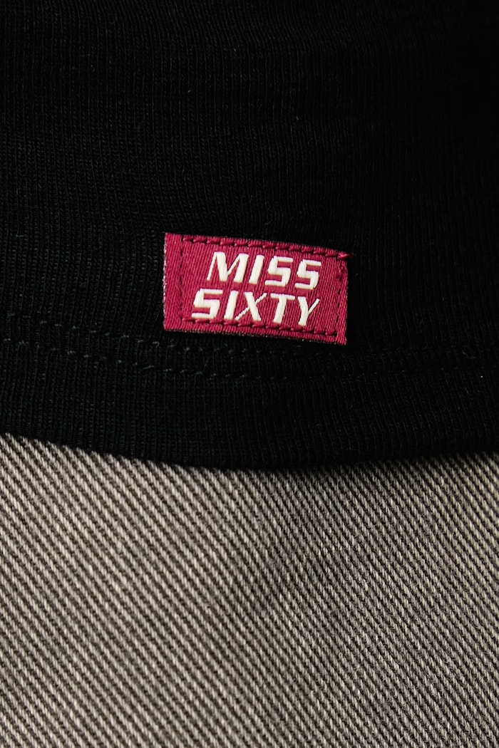Longsleeve damski z dodatkiem wełny Miss Sixty czarny 6M3SJ16100